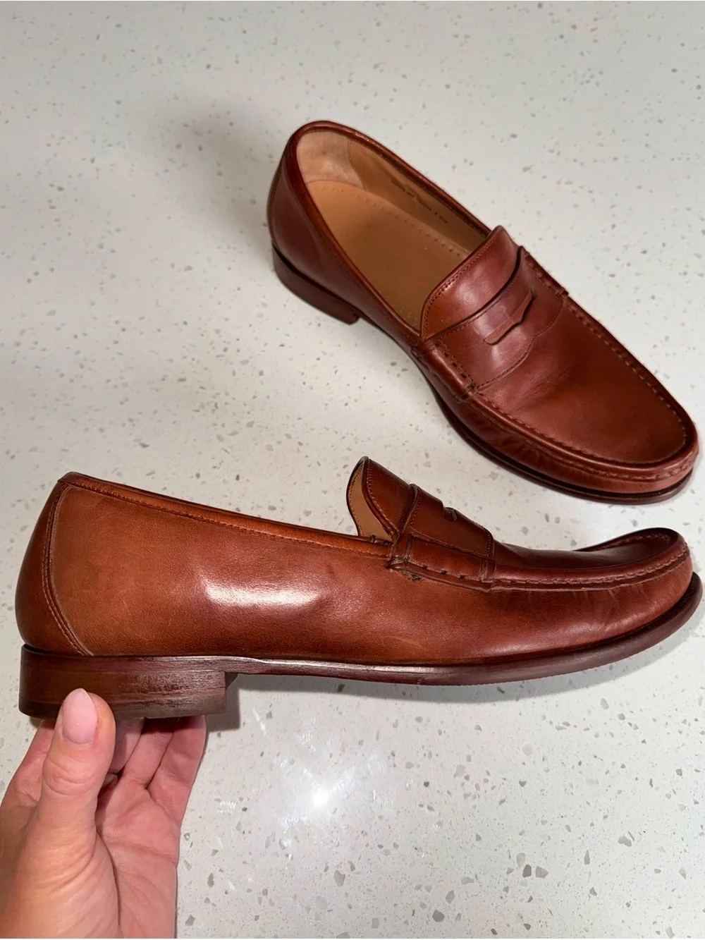 Cole Haan Men's Penny Loafers in Chestnut Brown